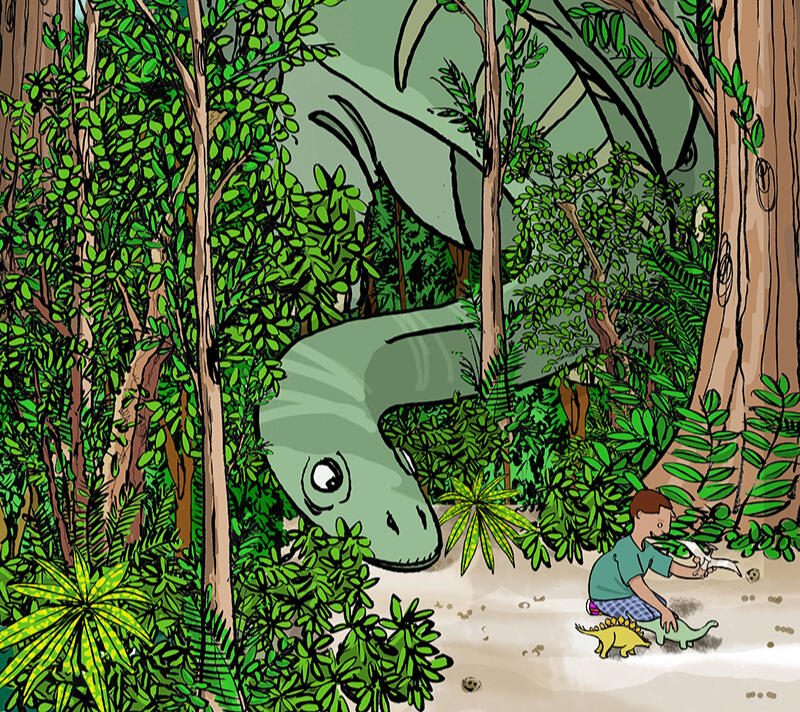 Dinosaur art.